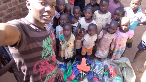 Ready to give out shoes 