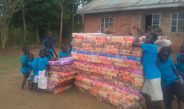 My babies in Africa got their mattresses!!! 