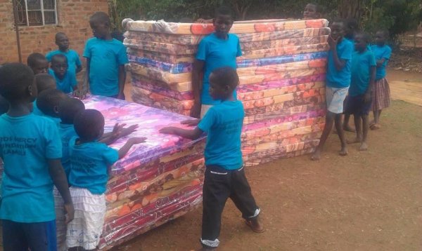 My babies in Africa got their mattresses!!! 