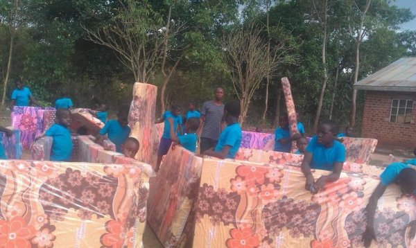 My babies in Africa got their mattresses!!! 