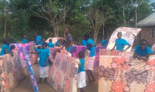 My babies in Africa got their mattresses!!! 