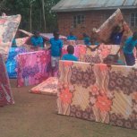 My babies in Africa got their mattresses!!! 