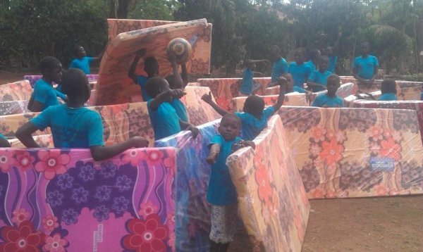My babies in Africa got their mattresses!!! 
