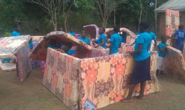 My babies in Africa got their mattresses!!! 