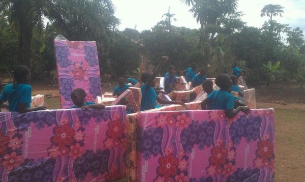 My babies in Africa got their mattresses!!! 