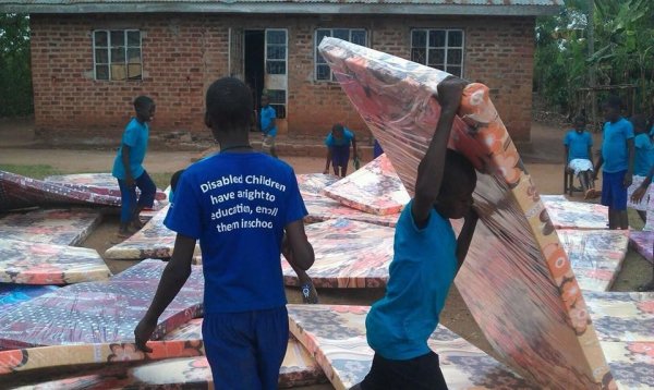 My babies in Africa got their mattresses!!! 