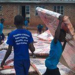 My babies in Africa got their mattresses!!! 