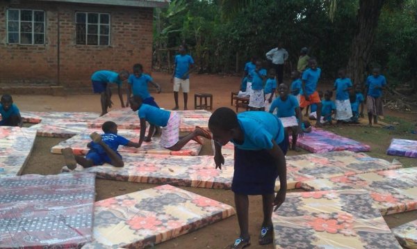 My babies in Africa got their mattresses!!! 