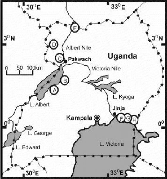Map of Uganda 