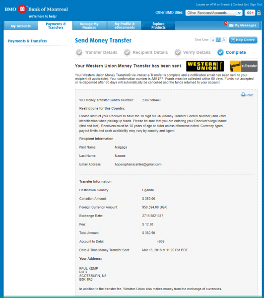 2018-03-14 Campaign Money Pot Payout $350.00