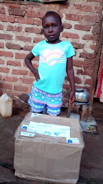 Haddija with her package. 