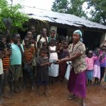 Sandals for the children at the second orphanage branch