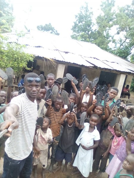 Sandals for the children at the second orphanage branch