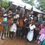 Sandals for the children at the second orphanage branch