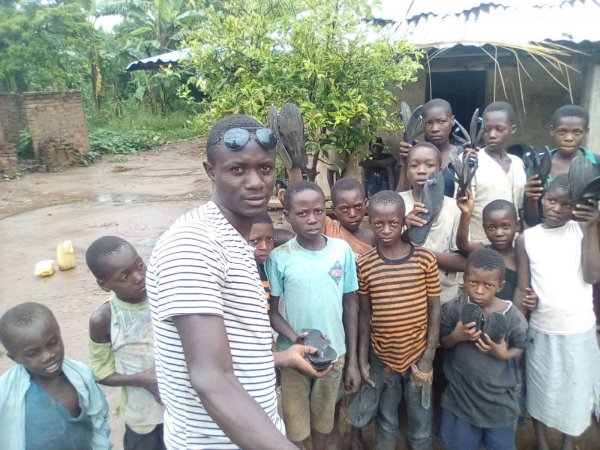 Sandals for the children at the second orphanage branch