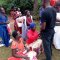 Widows receiving seeds, blankets & bibles