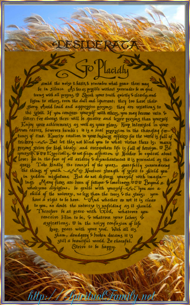 The Desiderata