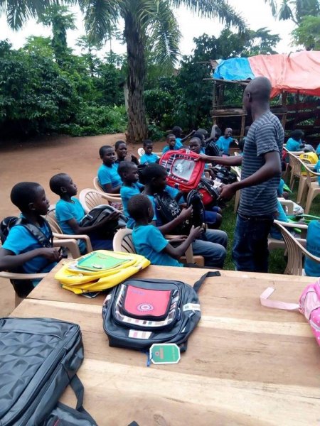 Backpacks received for school!