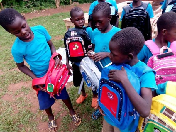 Backpacks received for school!