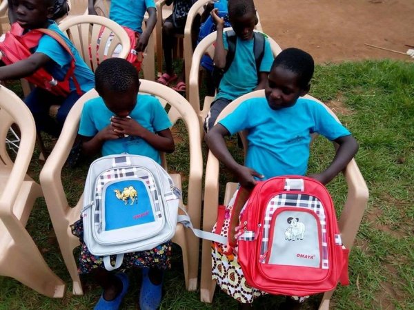 Backpacks received for school!