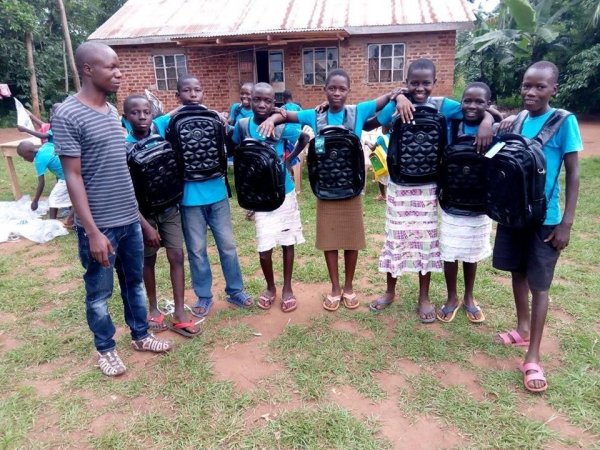 Older kids with new backpacks :) 