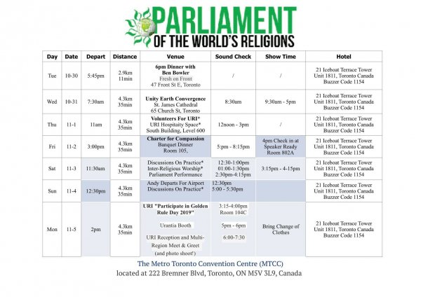 Parliament of World’s Religions 2018