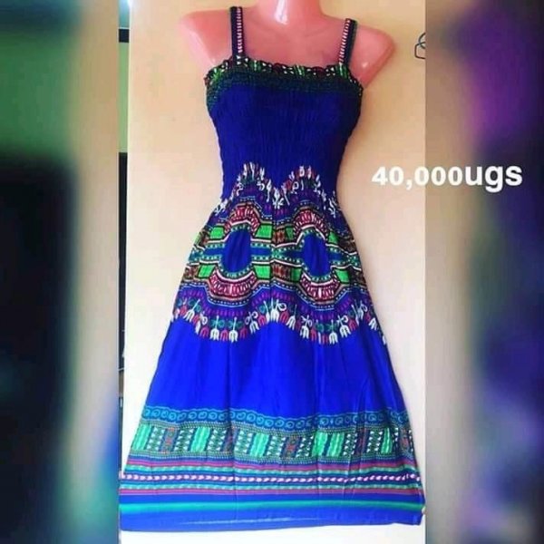 African dress - blue