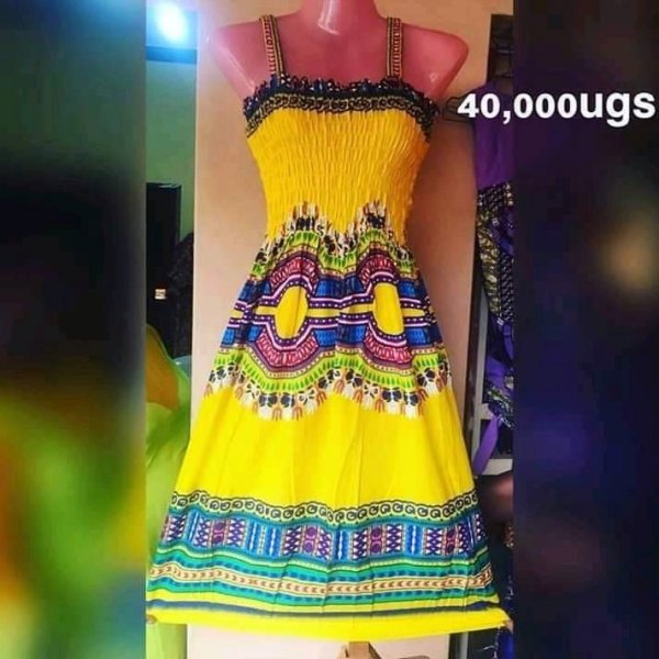 African dress - yellow