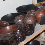 Ebony Carved Wooden Bowls - small