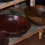 Ebony Carved Wooden Bowls - Large