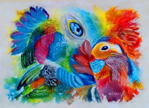 "Feathers" painting