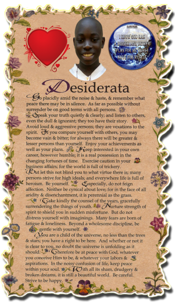 Kato Pare Profile,Desiderata,