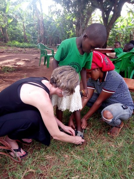 Visitors at Holy Life Orphanage