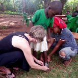 Visitors at Holy Life Orphanage