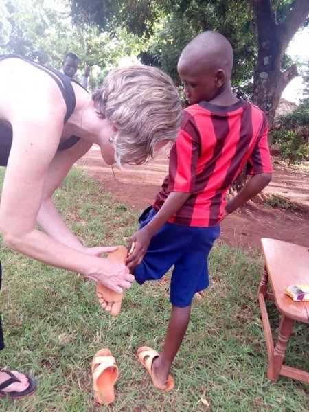 Visitors at Holy Life Orphanage