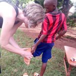Visitors at Holy Life Orphanage