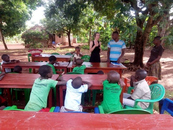 Visitors at Holy Life Orphanage