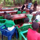 Visitors at Holy Life Orphanage