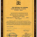 Arise African Child Ministry  Certificate of Registration