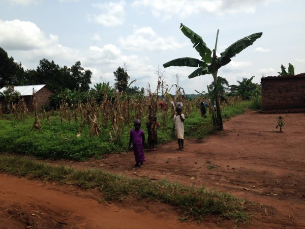 walking through the village visiting widows