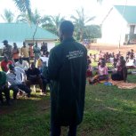 Villagers meeting with Kalangala Infrastructure Services Ltd. 