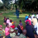 Villagers meeting with Kalangala Infrastructure Services Ltd. 