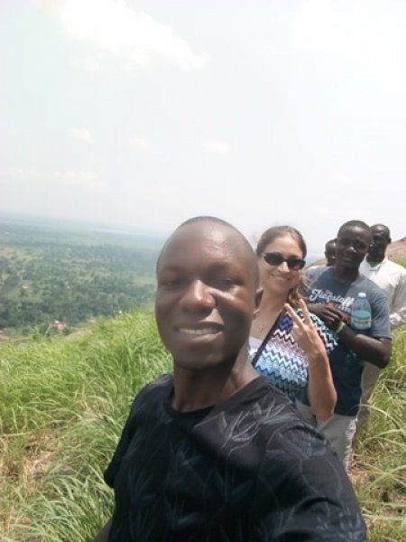 climbing a mountain