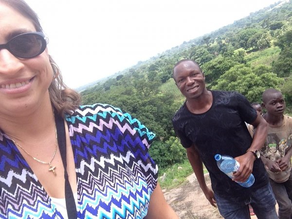 climbing a mountain