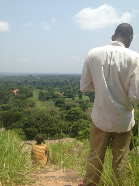 climbing a mountain