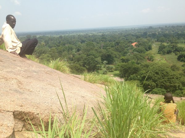 climbing a mountain