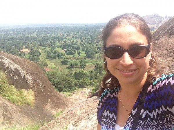 climbing a mountain