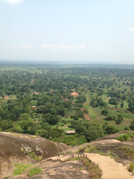 climbing a mountain