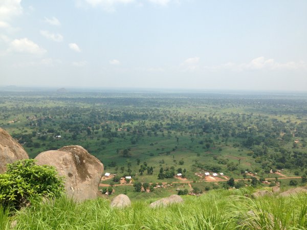 climbing a mountain