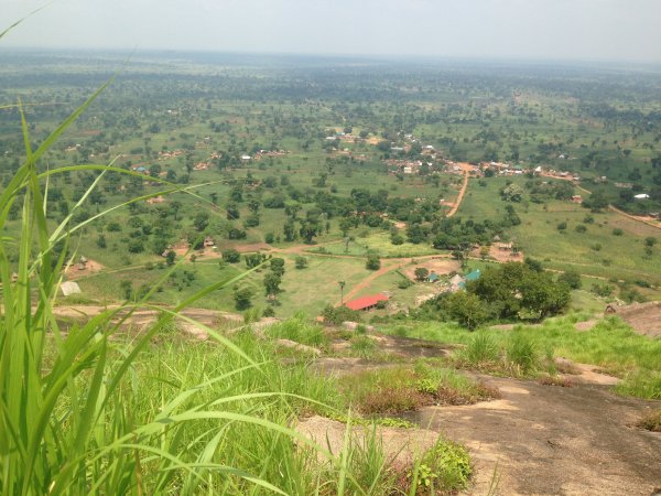 climbing a mountain